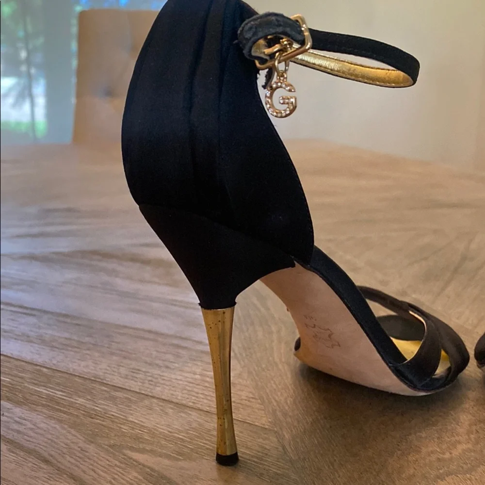 Guess Black and Gold Stiletto Heels - Picture 6 of 10